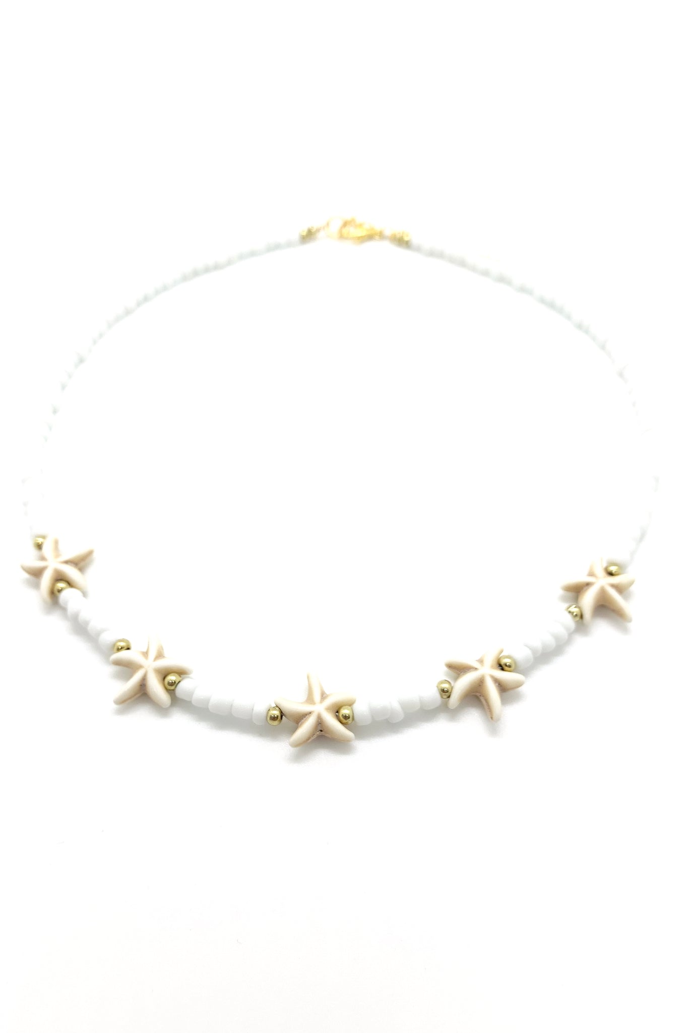 Short necklace with Sea Stars Creme