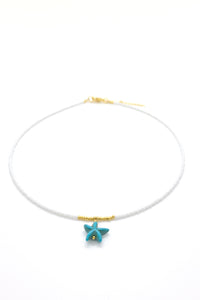Short fine necklace with Sea Star Charm