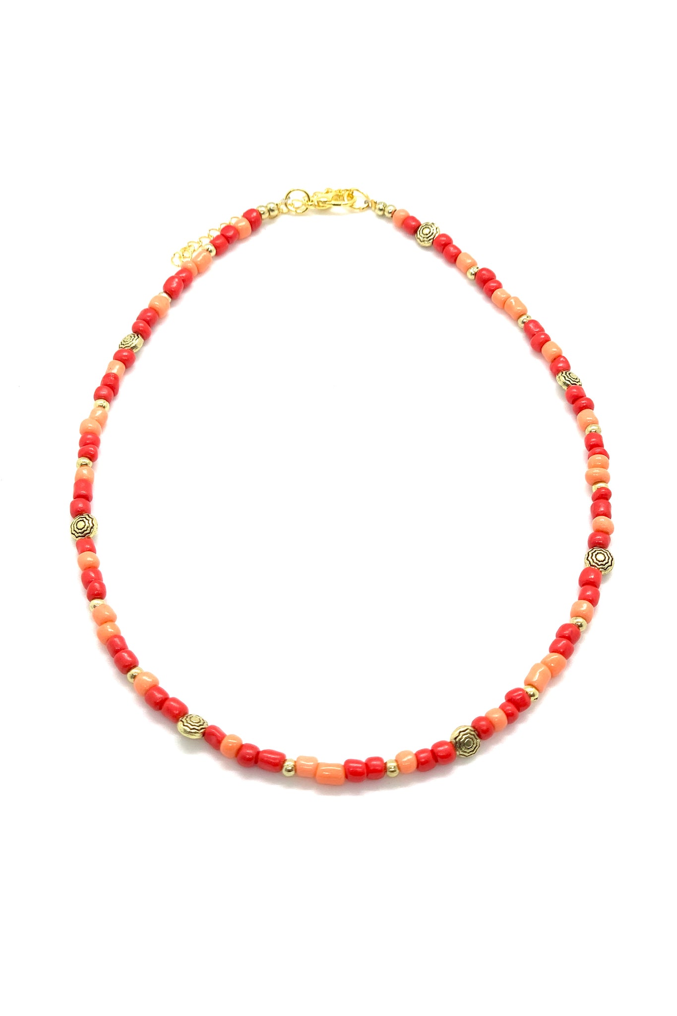 Short necklace in Coral/Orange