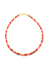 Short necklace in Coral/Orange