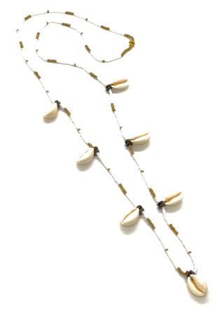 Long necklace with natural shells White II