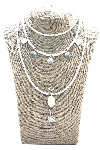 Medium long necklace with World Charm