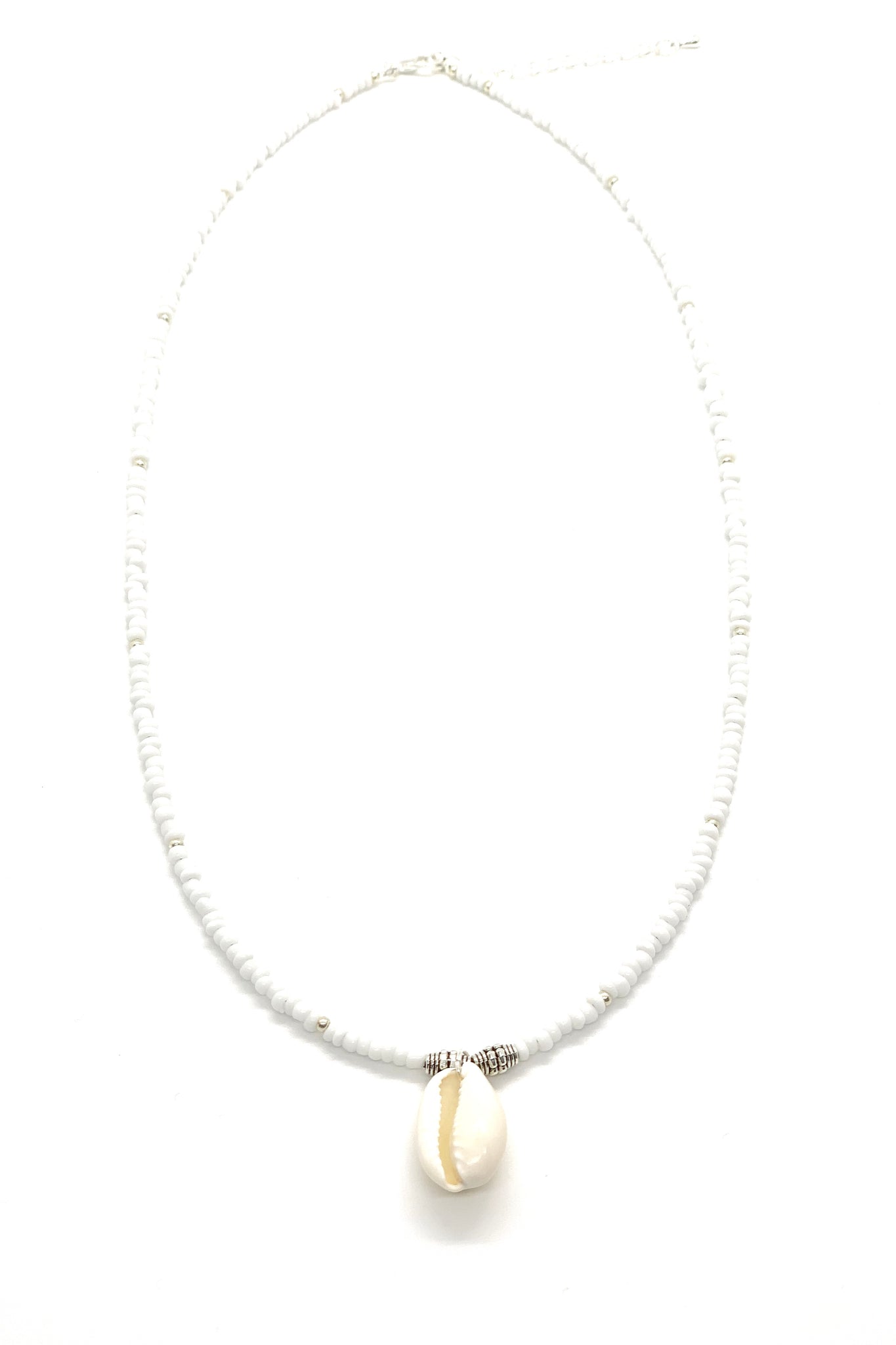 Medium long necklace Silver Shell