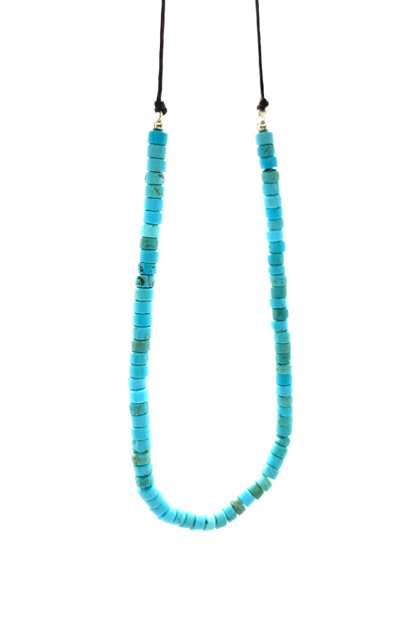 Short necklace Turquoise Discs