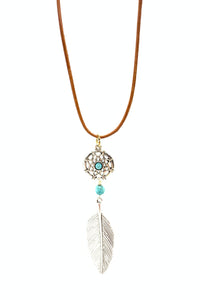 Necklace BoHo Feather