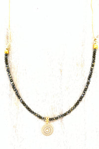 Short necklace with Mandala Charm